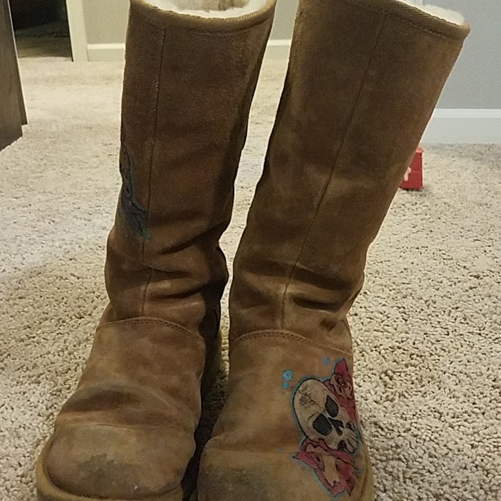 Custom tattoo/hand painted UGGs